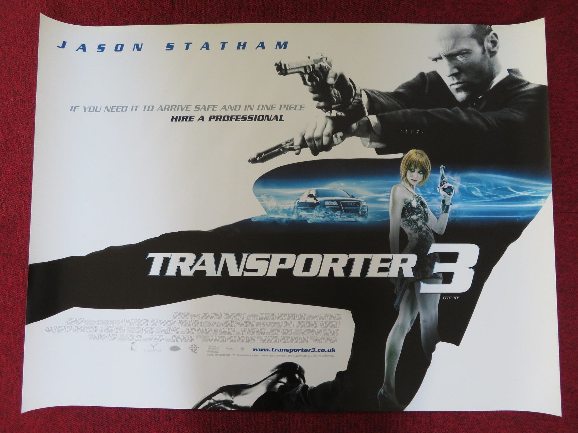 TRANSPORTER 3 UK QUAD (30"x 40") ROLLED POSTER JASON STATHAM N. RUDAKOVA 2008 Rendezvous Cinema Movie posters