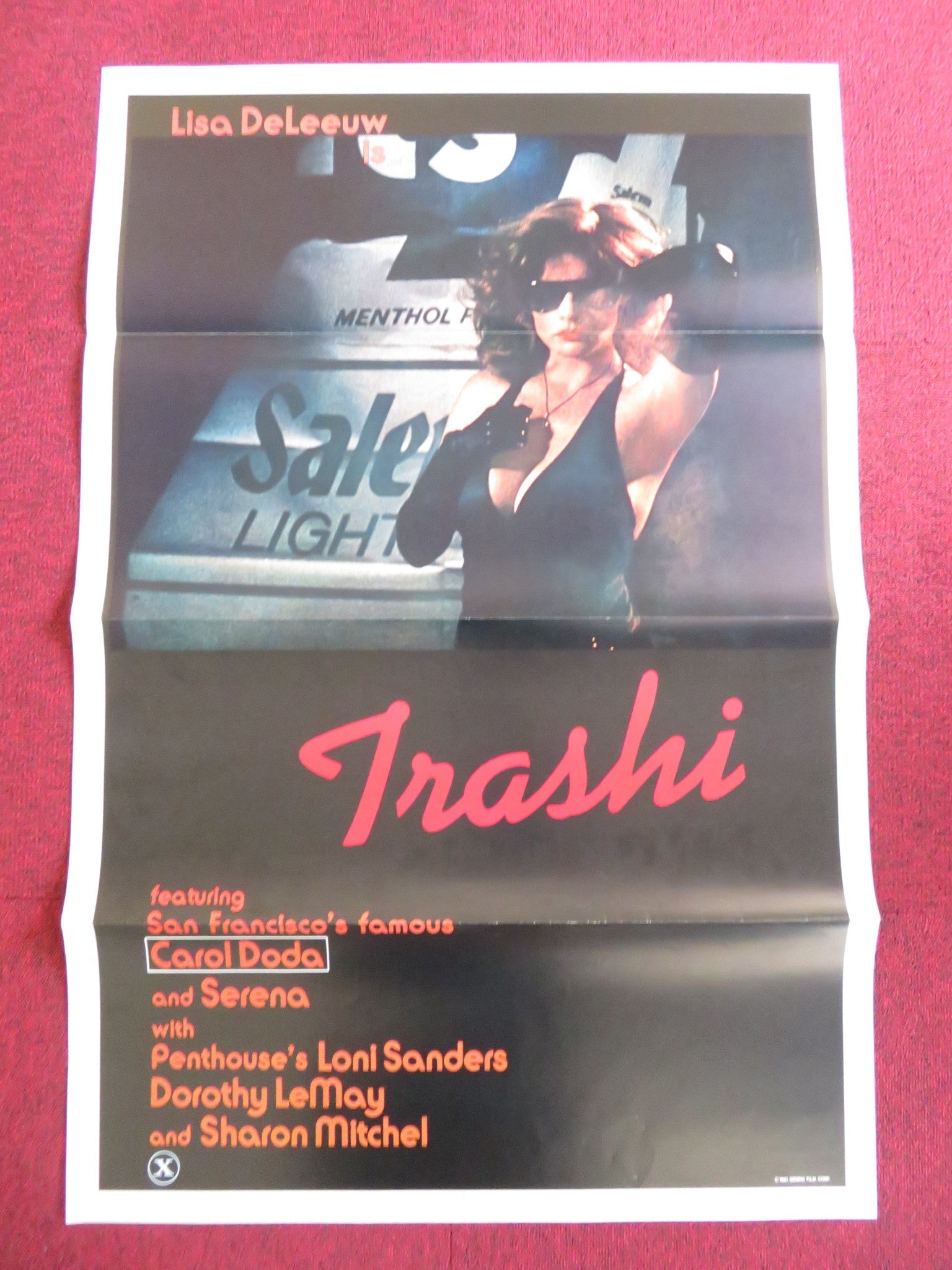 TRASHI US TRI FOLDED ONE SHEET ROLLED POSTER LISA DELEEUW JOEY SILVERA 1981 Rendezvous Cinema Movie posters