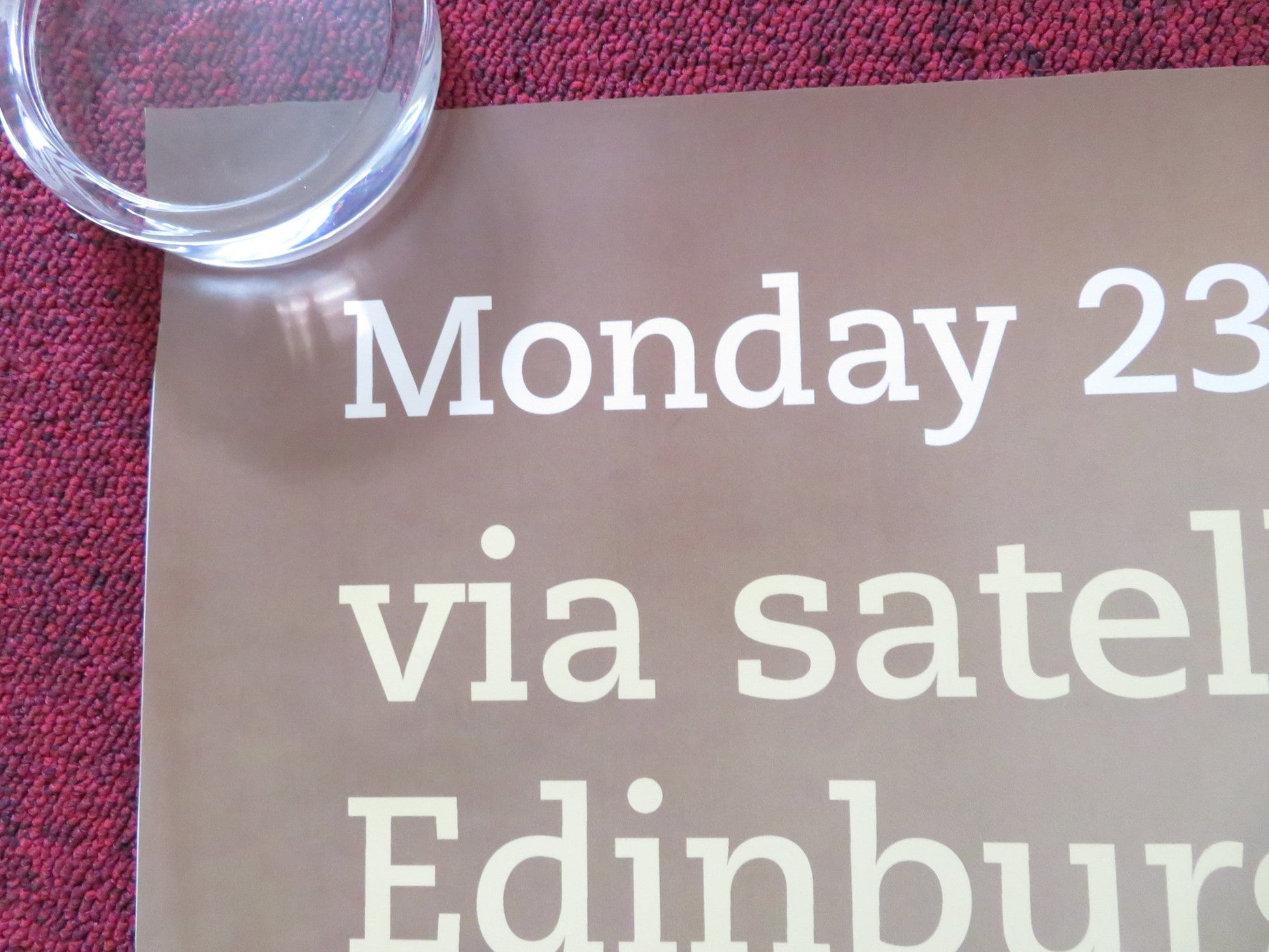 TRAVERSE LIVE! IMPOSSIBLE THINGS BEFORE BREAKFAST UK QUAD ROLLED POSTER 2010 Rendezvous Cinema Movie posters