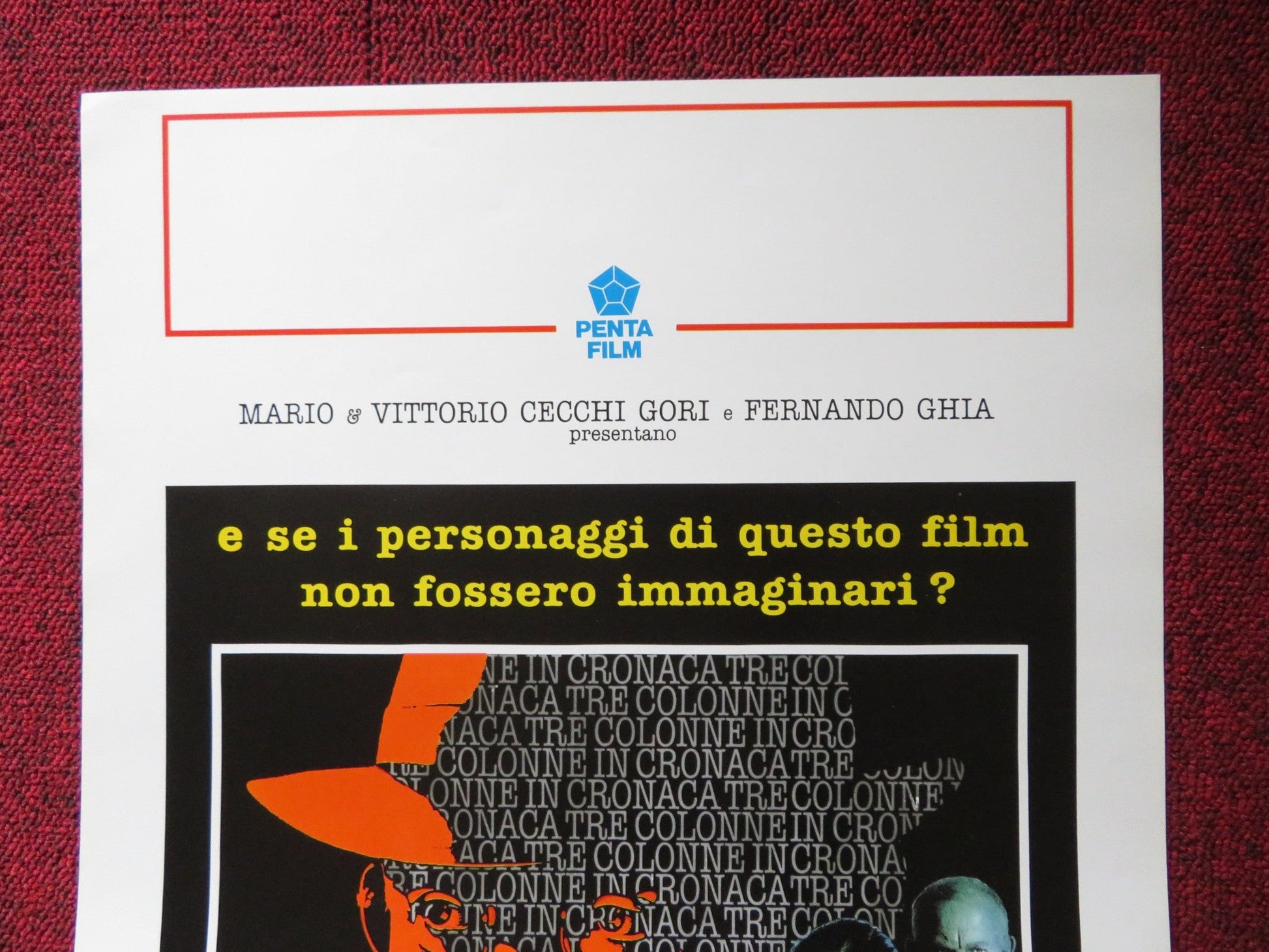 TRE COLONNE IN CRONACA ITALIAN LOCANDINA POSTER GIAN MARIA VOLONTE 1990 Rendezvous Cinema Movie posters