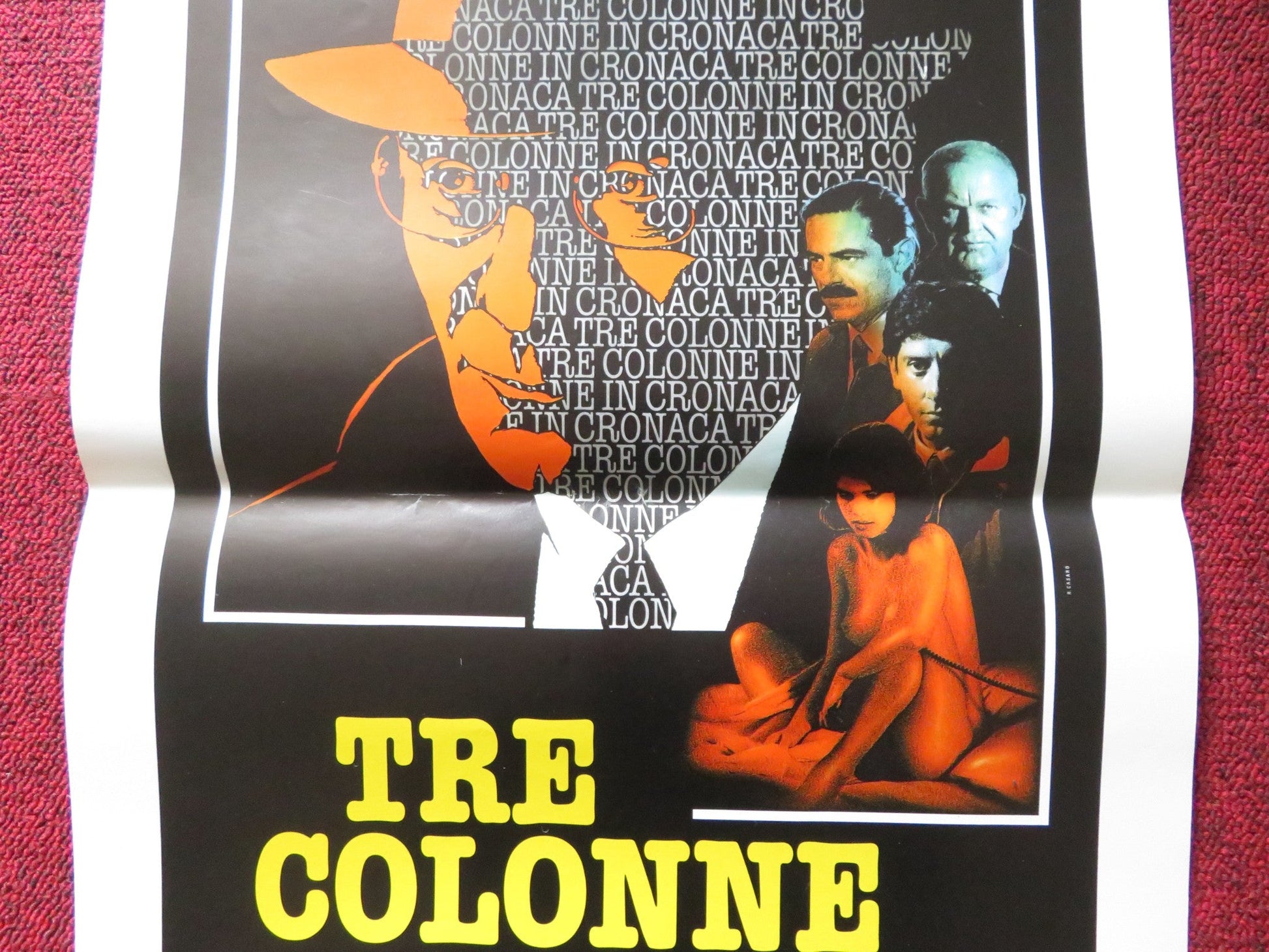 TRE COLONNE IN CRONACA ITALIAN LOCANDINA POSTER GIAN MARIA VOLONTE 1990 Rendezvous Cinema Movie posters