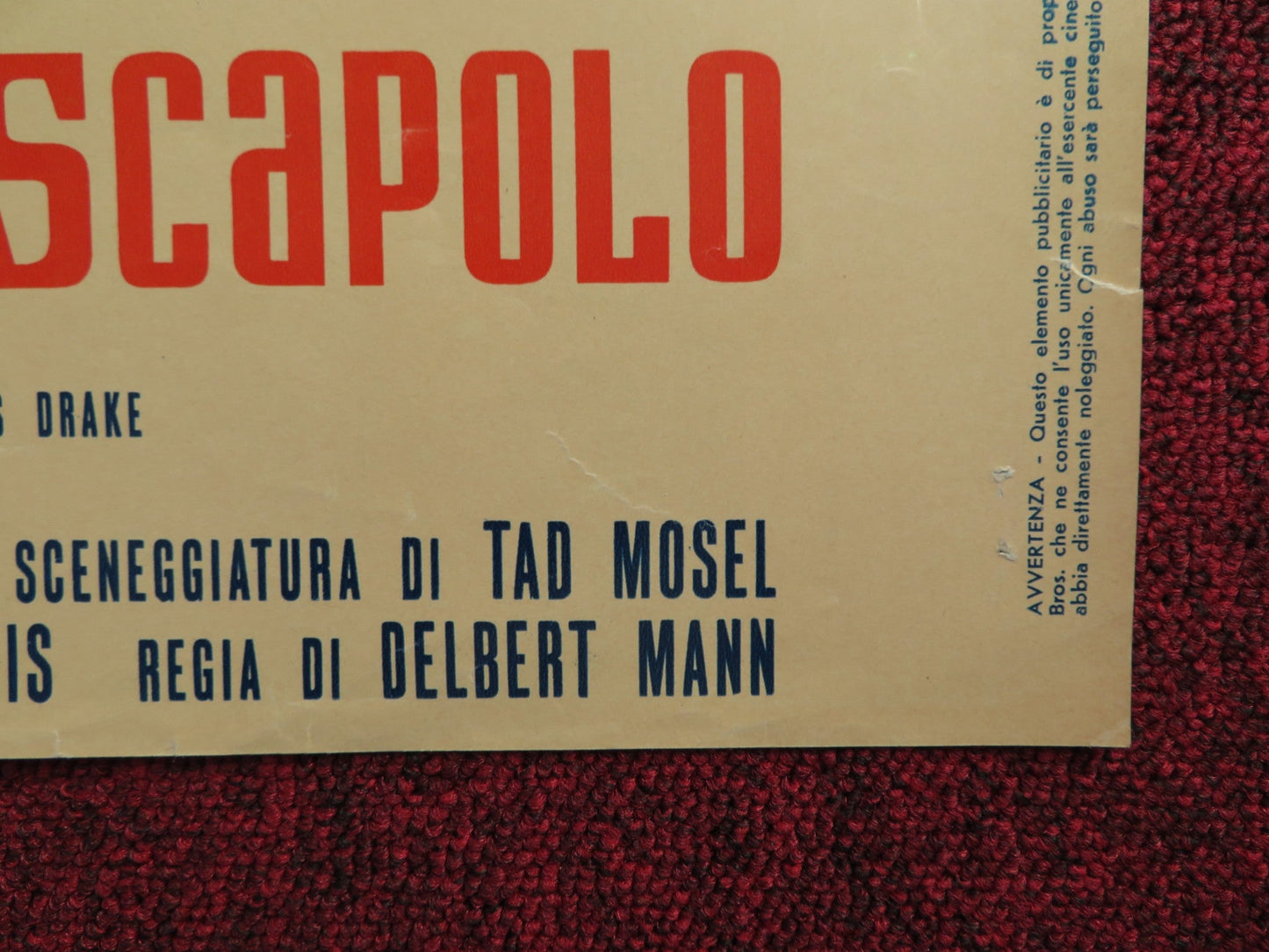 TRE DONNE PER UNO SCAPOLO - A ITALIAN FOTOBUSTA POSTER GLENN FORD PAGE 1965 Rendezvous Cinema Movie posters