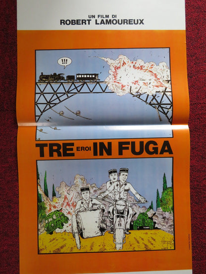 TRE EROI IN FUGA ITALIAN LOCANDINA POSTER PIERRE MONDY JEAN LEFEBVRE 1980 Rendezvous Cinema Movie posters