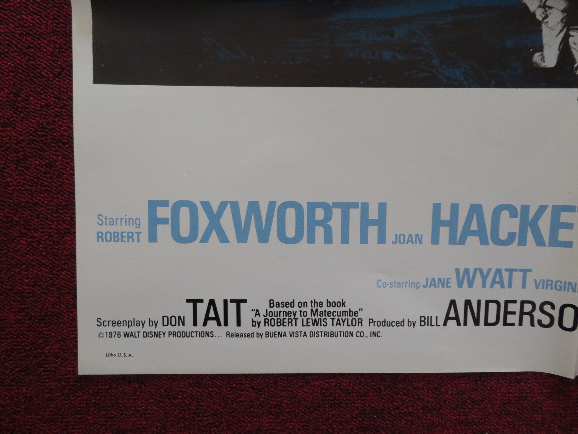 TREASURE OF MATECUMBE FOLDED US ONE SHEET POSTER ROBERT FOXWORTH 1976 Rendezvous Cinema Movie posters