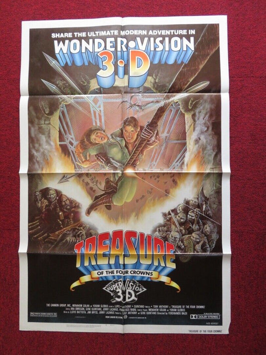 TREASURE OF THE FOUR CROWNS US ONE SHEET POSTER CANNON TONY ANTHONY 1983 Movie posters