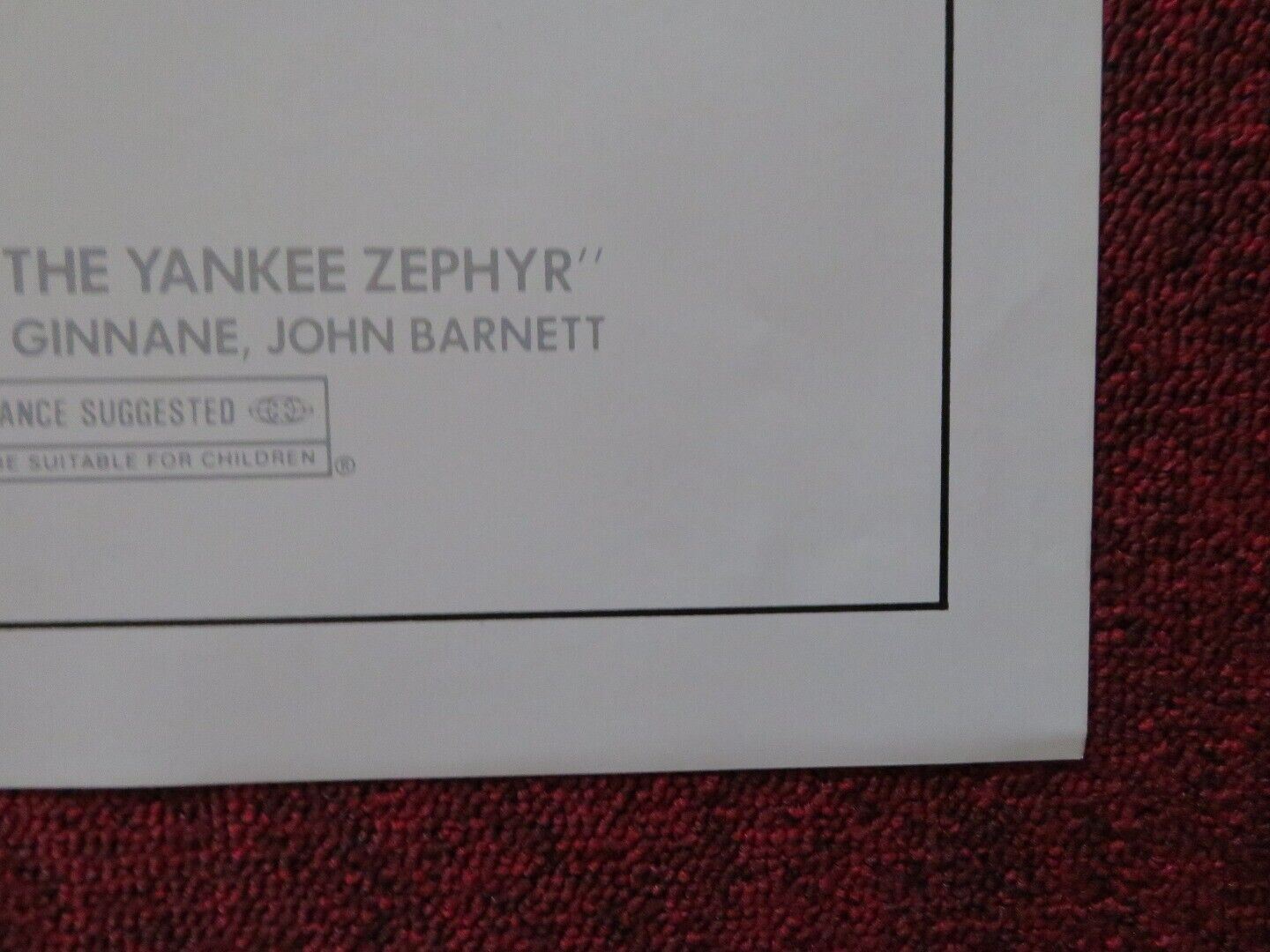 TREASURE OF THE YANKEE ZEPHYR FOLDED US ONE SHEET POSTER KEN WAHL 1981 Movie posters