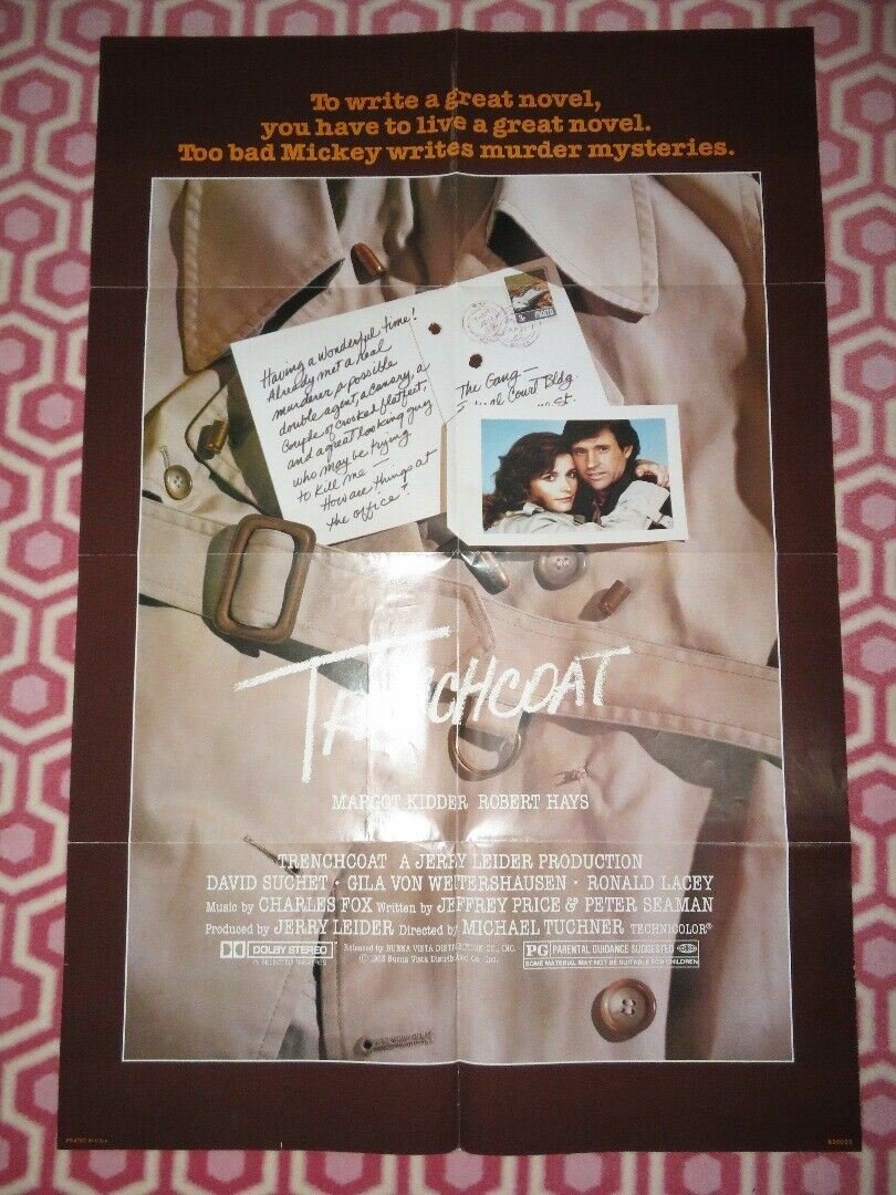 TRENCHCOAT US ONE SHEET POSTER MARGOT KIDDER ROBERT HAYS 1983 Movie posters