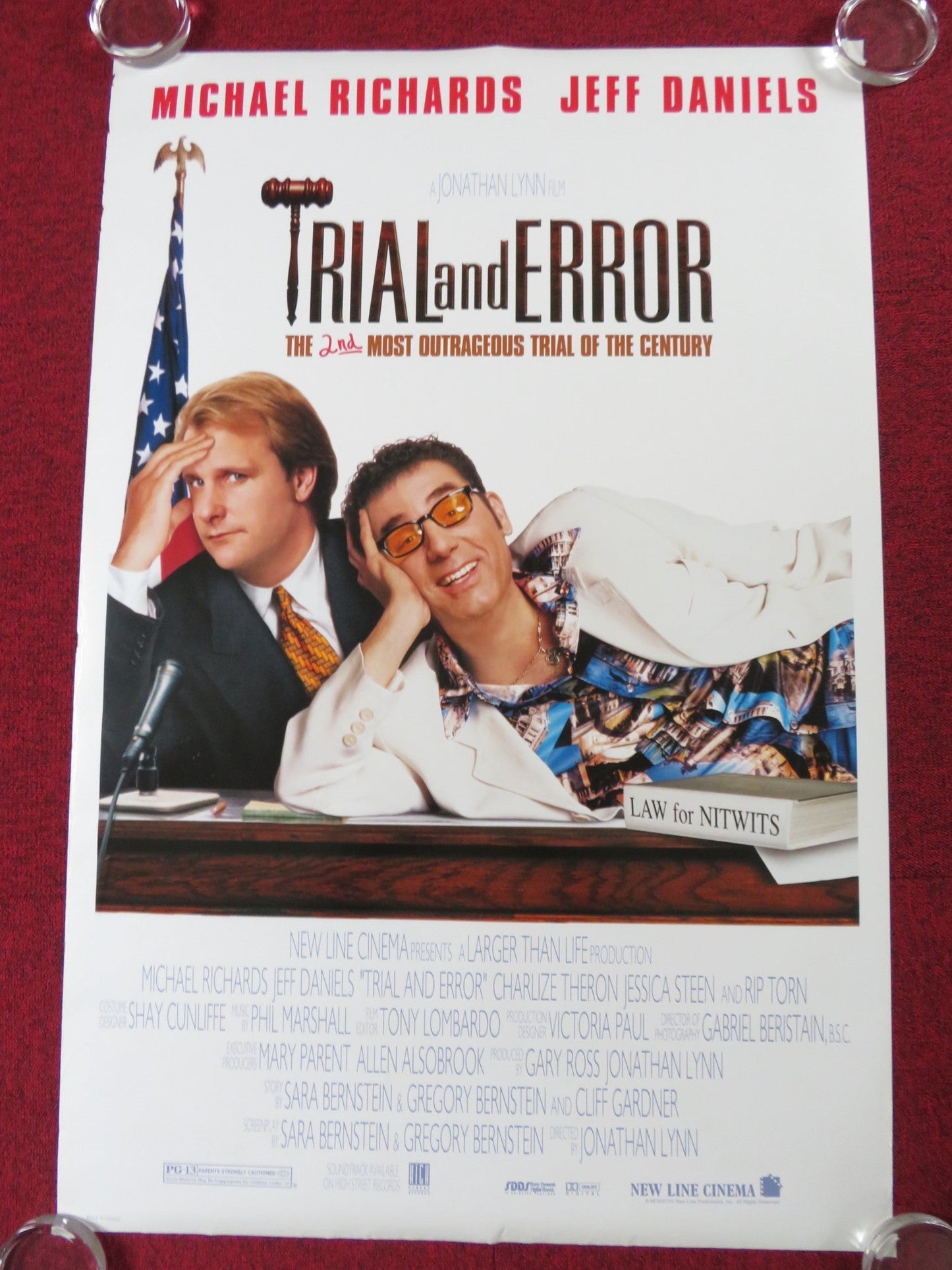 TRIAL AND ERROR US ONE SHEET ROLLED POSTER MICHAEL RICHARDS JEFF DANIELS 1997 Rendezvous Cinema Movie posters
