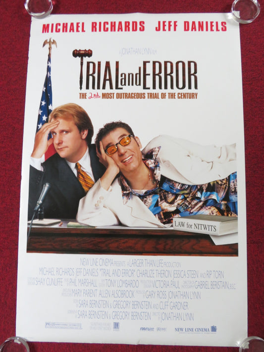 TRIAL AND ERROR US ONE SHEET ROLLED POSTER MICHAEL RICHARDS JEFF DANIELS 1997 Rendezvous Cinema Movie posters