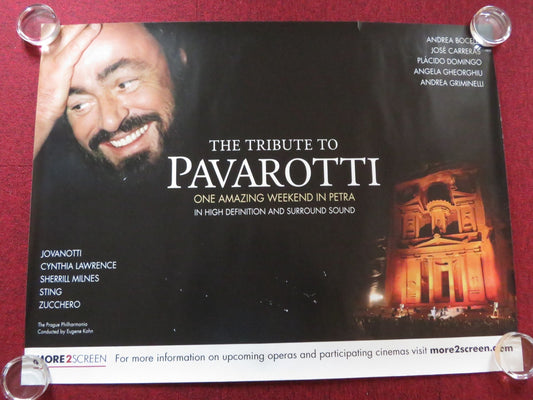 TRIBUTE TO PAVAROTTI - ONE AMAZING WEEKEND UK QUAD (30"x 40") ROLLED POSTER 2008 Rendezvous Cinema Movie posters