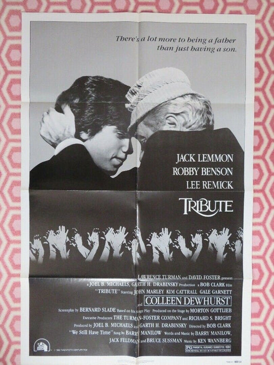 TRIBUTE US ORIGINAL 1 SHEET POSTER RETRO 1980 JACK LEMMON BOB CLARK Movie posters