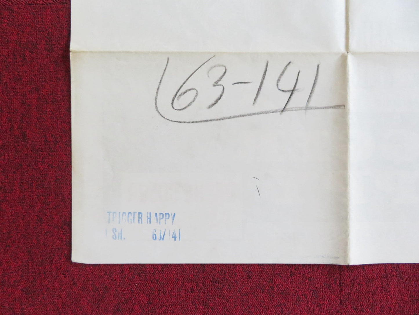 TRIGGER HAPPY / THE DEADLY COMPANIONS FOLDED US ONE SHEET POSTER 1963 Rendezvous Cinema Movie posters