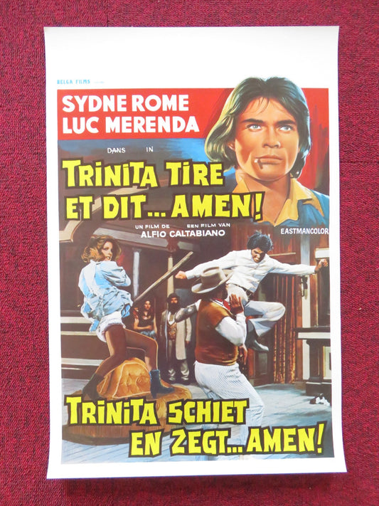 TRINITA TIRE ET DIT..AMEN! BELGIUM (14"x 21.5") POSTER SYDNE ROME 1972 Rendezvous Cinema Movie posters