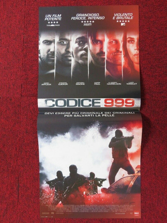 TRIPLE 9 ITALIAN LOCANDINA (26.5"x12.5") POSTER CASEY AFFLECK KATE WINSLETT 2016 Movie posters
