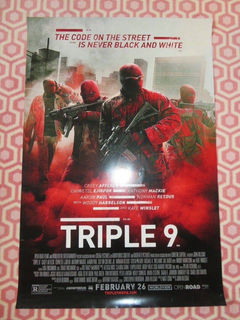 TRIPLE 9 US ONE SHEET ROLLED POSTER WOODY HARRELSON KATE WINSLET 2016 Movie posters