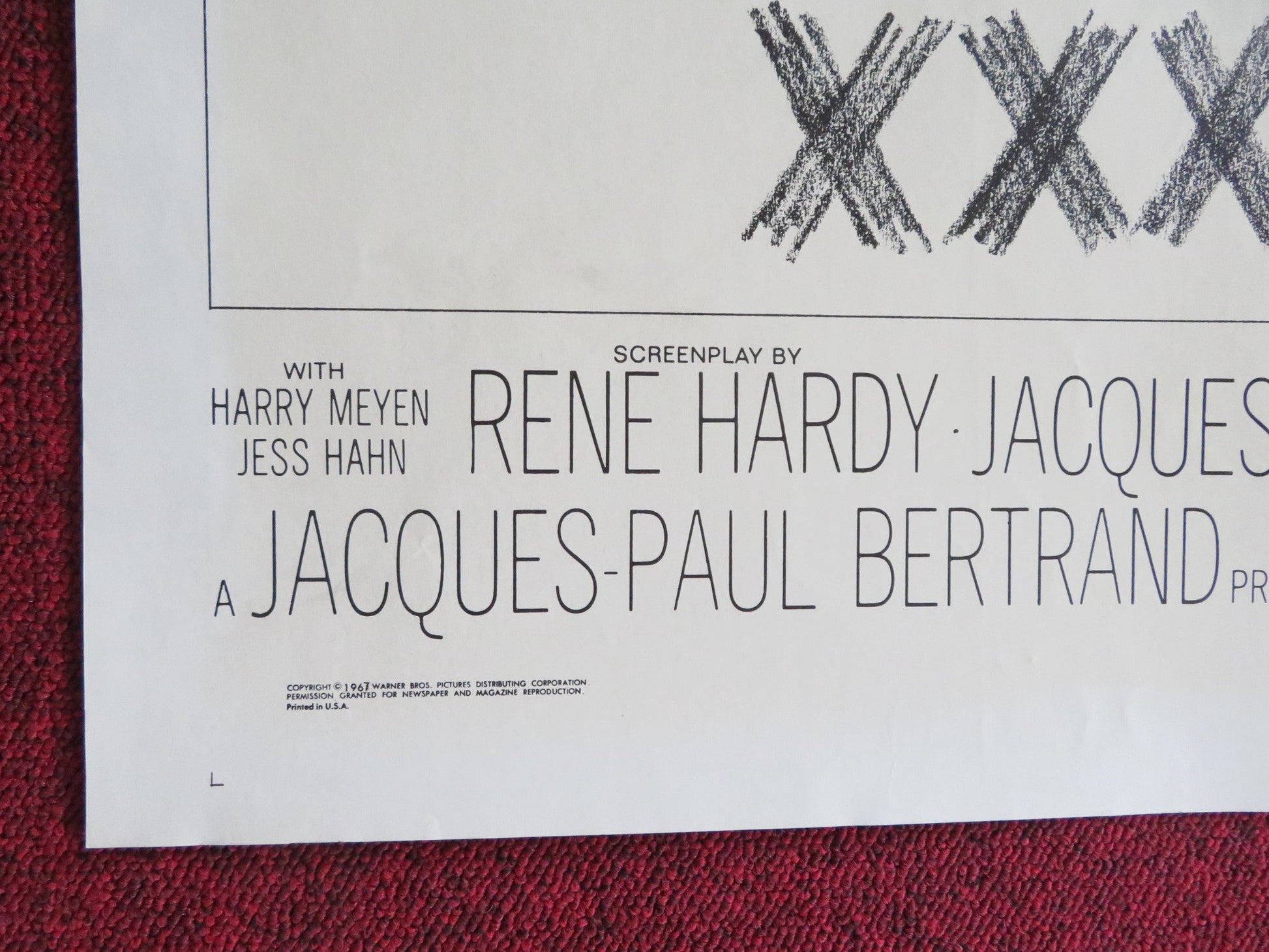 TRIPLE CROSS FOLDED US ONE SHEET POSTER CHRISTOPHER PLUMMER YUL BRYNER 1967 Rendezvous Cinema Movie posters