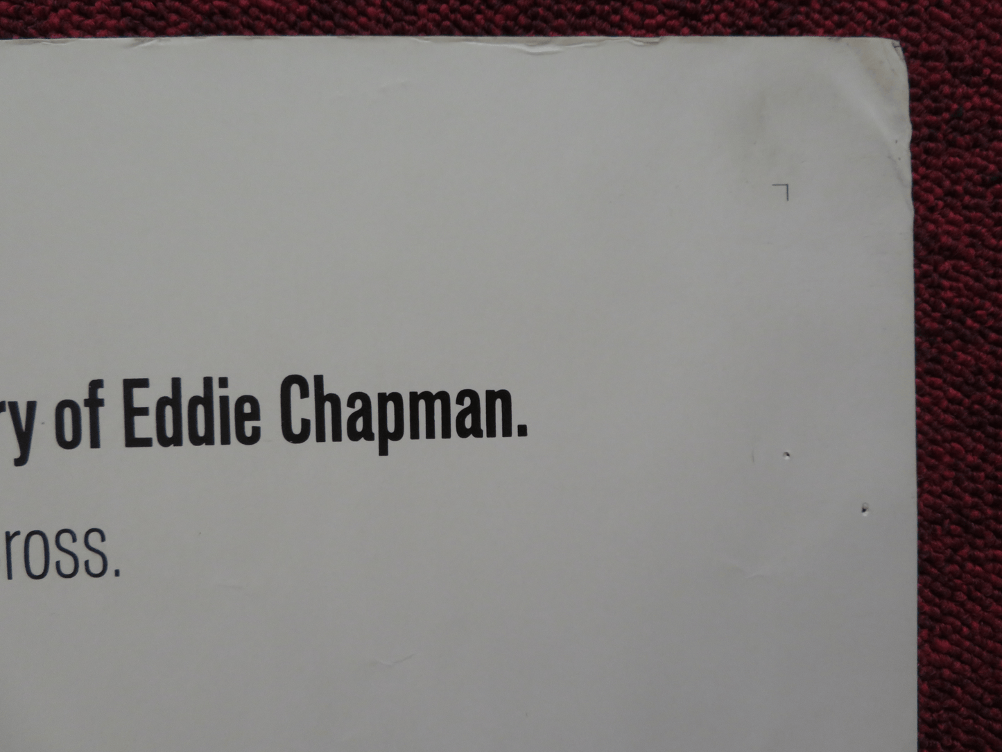 TRIPLE CROSS US HALF SHEET (22"x 28") POSTER CHRISTOPHER PLUMMER 1967 Rendezvous Cinema Movie posters