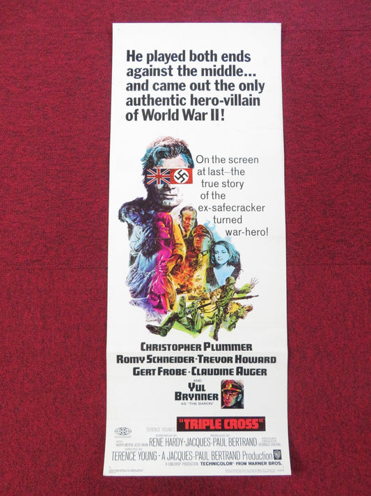 TRIPLE CROSS US INSERT (14"x 36") POSTER CHRISTOPHER PLUMMER YUL BRYNNER 1966 Rendezvous Cinema Movie posters