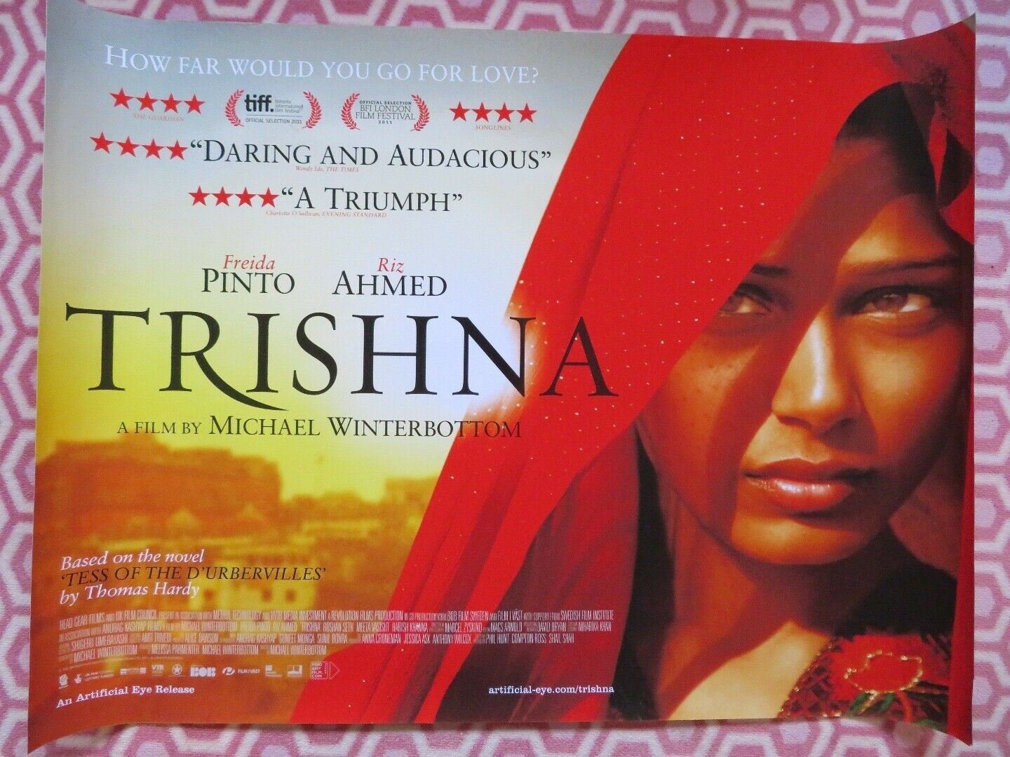 TRISHNA QUAD (30"x 40") ROLLED POSTER FREIDA PINTO RIZ AHMED 2011 Movie posters