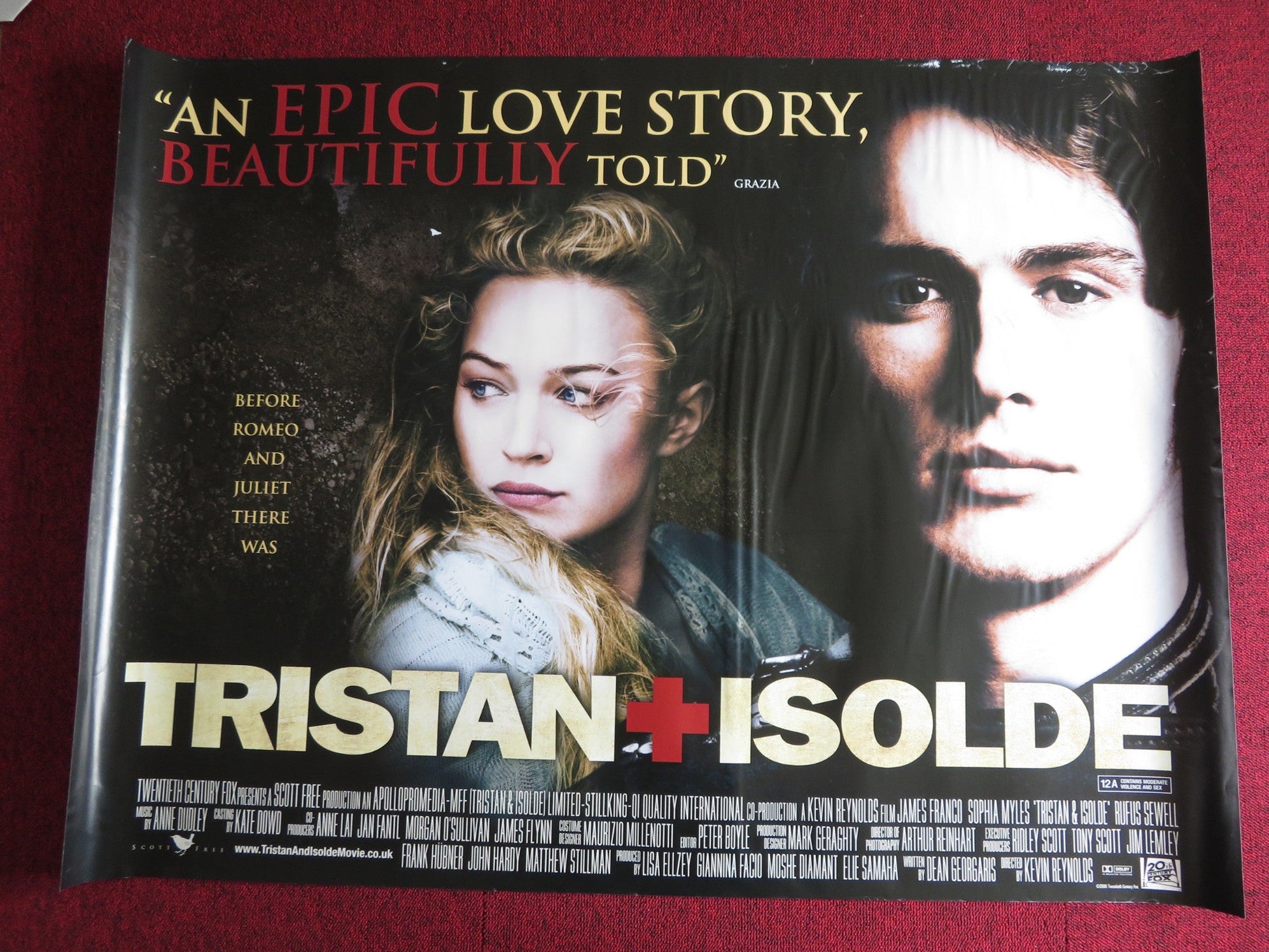 TRISTAN + ISOLDE UK QUAD (30"x 40") ROLLED POSTER JAMES FRANCO SOPHIA MYLES 2006 Rendezvous Cinema Movie posters