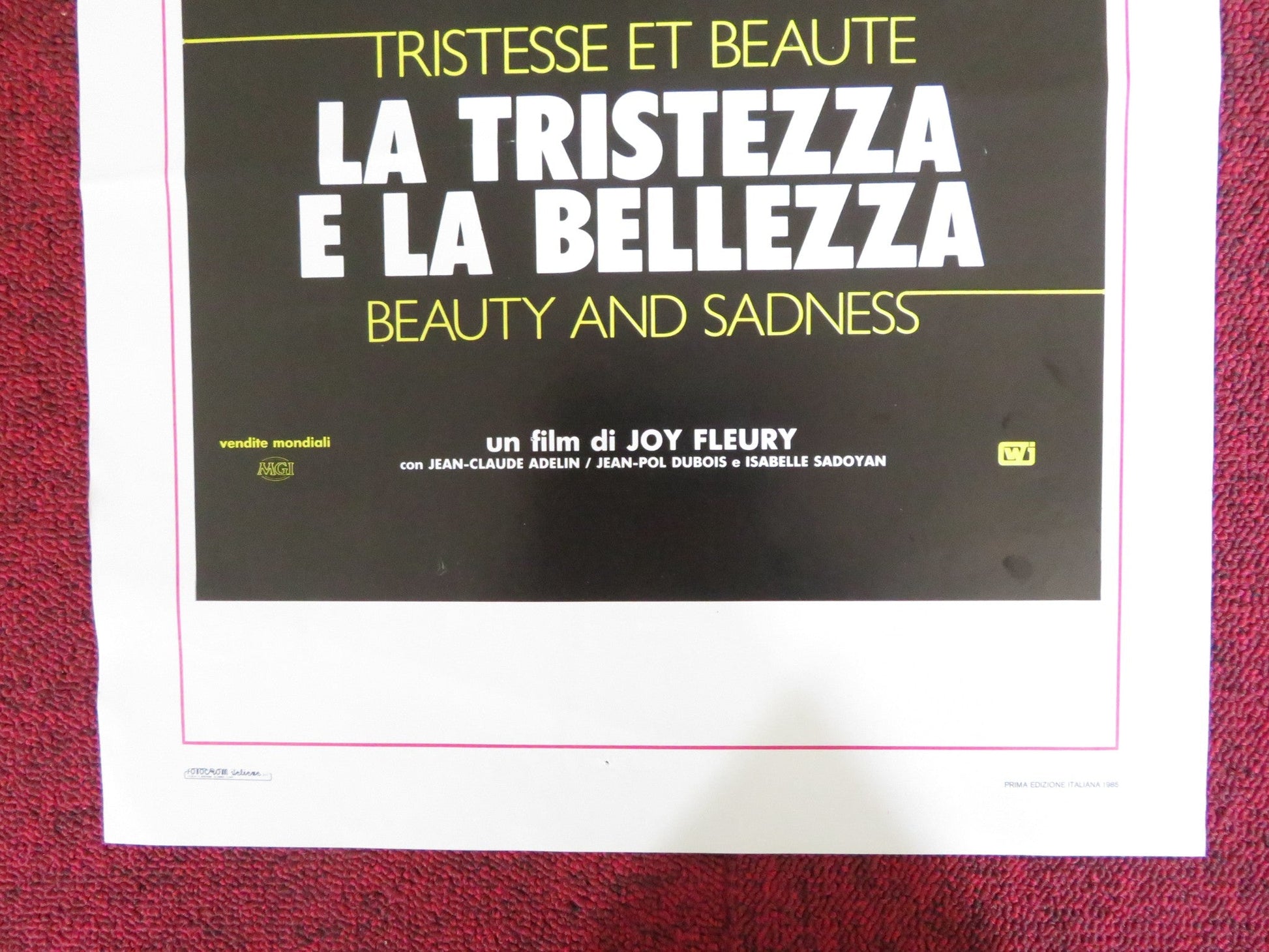 TRISTESSE ET BEAUTE ITALIAN LOCANDINA POSTER CHARLOTTE RAMPLING ROUSSEL 1985 Rendezvous Cinema Movie posters