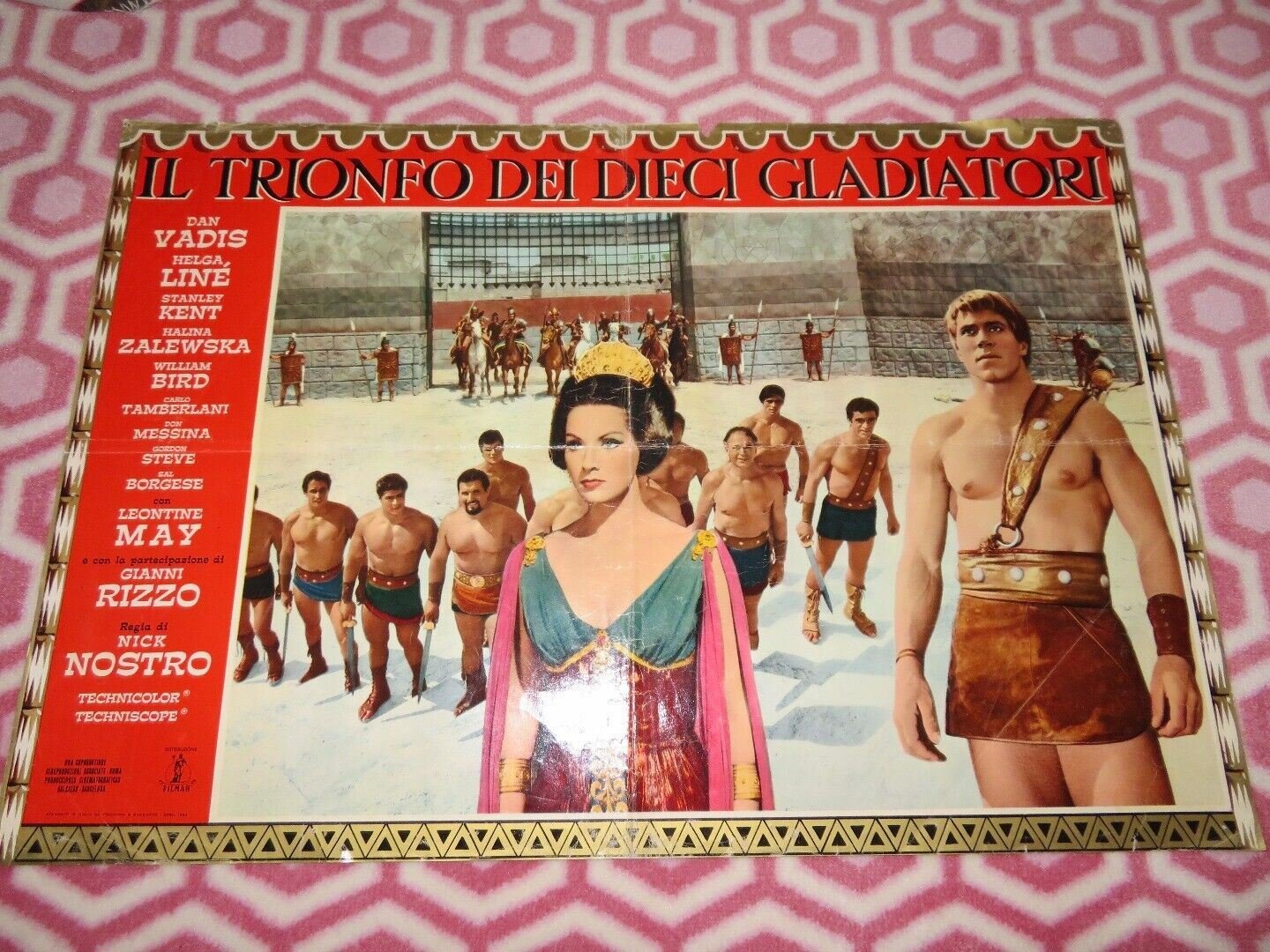 Triumph of the Ten Gladiators ITALIAN PHOTOBUSTA POSTER DAN YADIS 1964 Movie posters