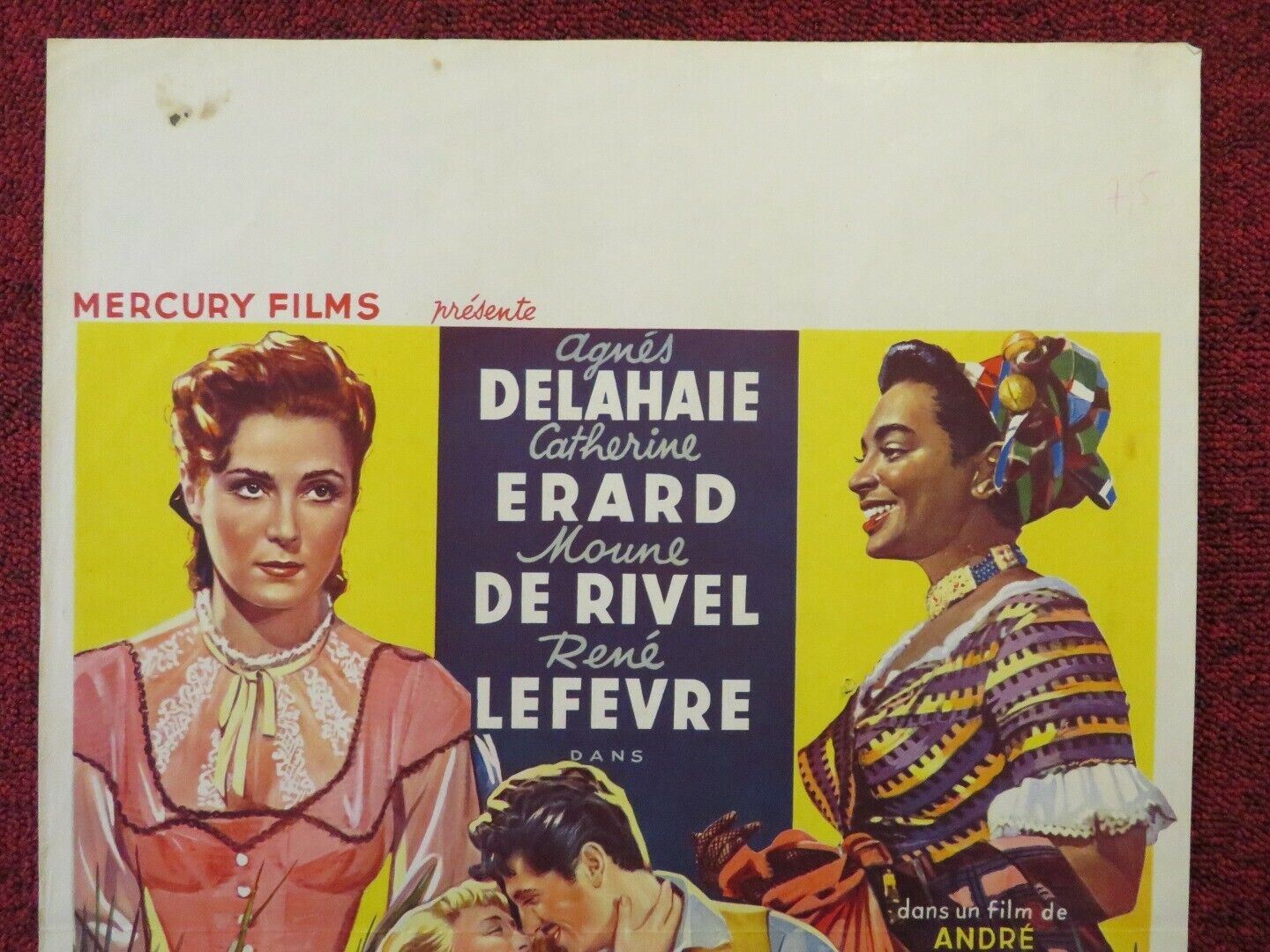 TROIS FEMMES / THREE WOMEN BELGIUM (21.5"x14") POSTER AGNES DELAHAIE 1952 Movie posters