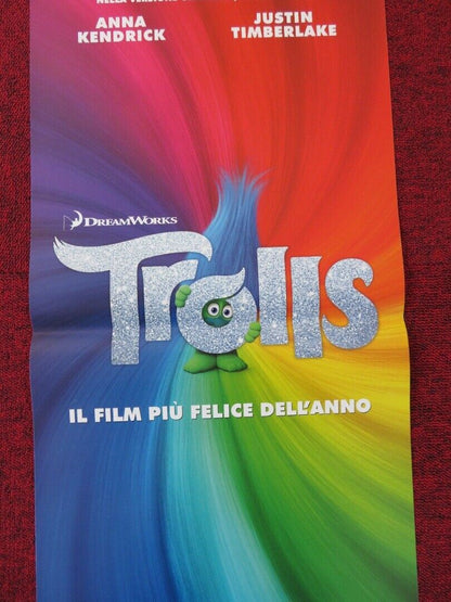 TROLLS ITALIAN LOCANDINA (26.5"x13") POSTER DREAMWORKS TIMBERLAKE 2016 Rendezvous Cinema Movie posters
