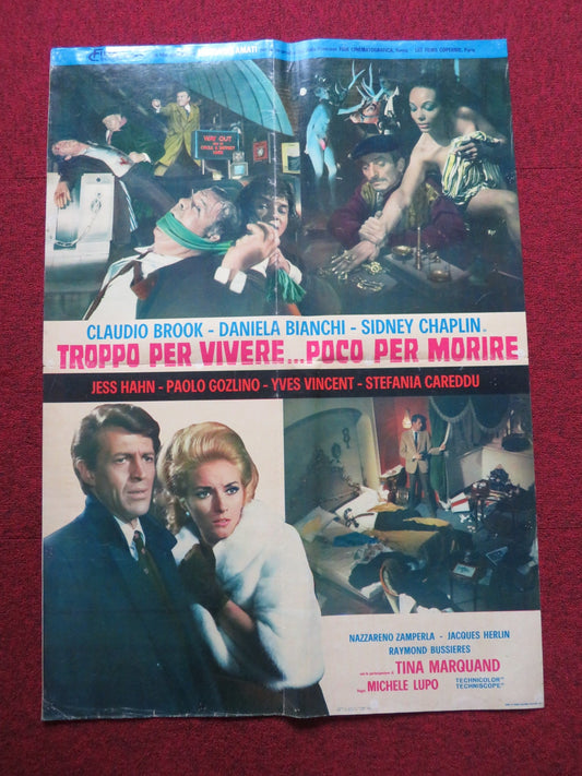 TROPPO PER VIVERE... POCO PER MORIRE ITALIAN FOGLIO POSTER CLAUDIO BROOK 1967 Rendezvous Cinema Movie posters