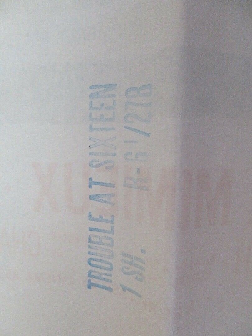 TROUBLE AT SIXTEEN PLATINUM HIGH SCHOOL US ONE SHEET POSTER RE - RELEASED Movie posters