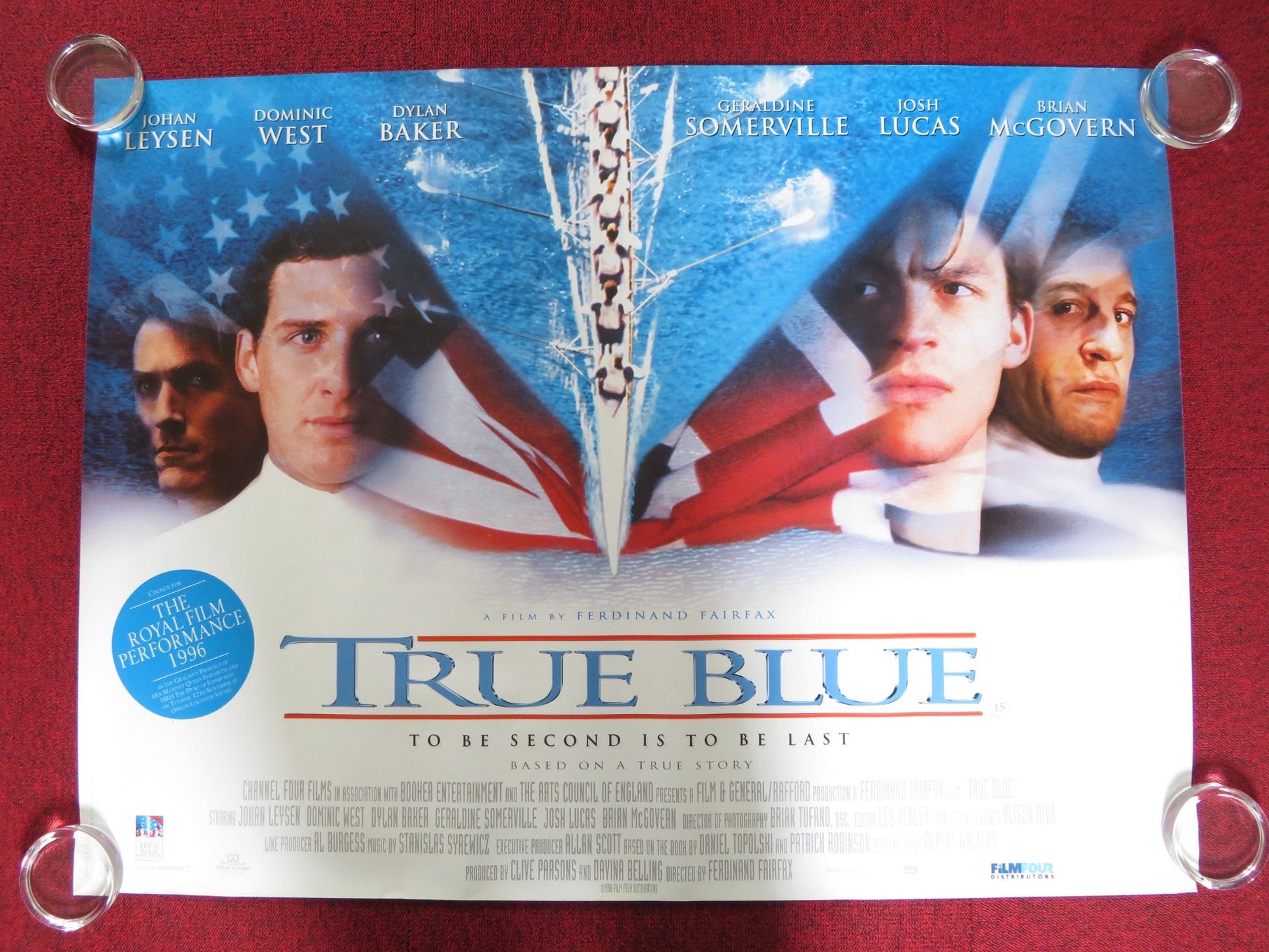 TRUE BLUE UK QUAD (30"x 40") ROLLED POSTER DOMINIC WEST JOHAN LEYSEN 1996 Rendezvous Cinema Movie posters