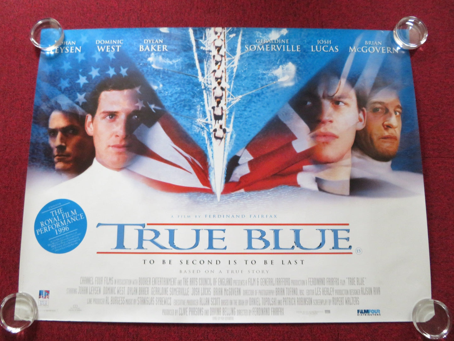 TRUE BLUE UK QUAD (30"x 40") ROLLED POSTER DOMINIC WEST JOHAN LEYSEN 1996 Rendezvous Cinema Movie posters