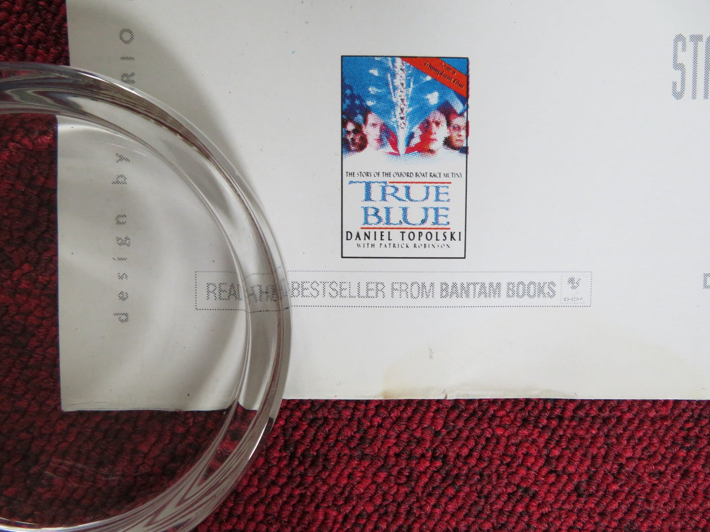 TRUE BLUE UK QUAD (30"x 40") ROLLED POSTER DOMINIC WEST JOHAN LEYSEN 1996 Rendezvous Cinema Movie posters