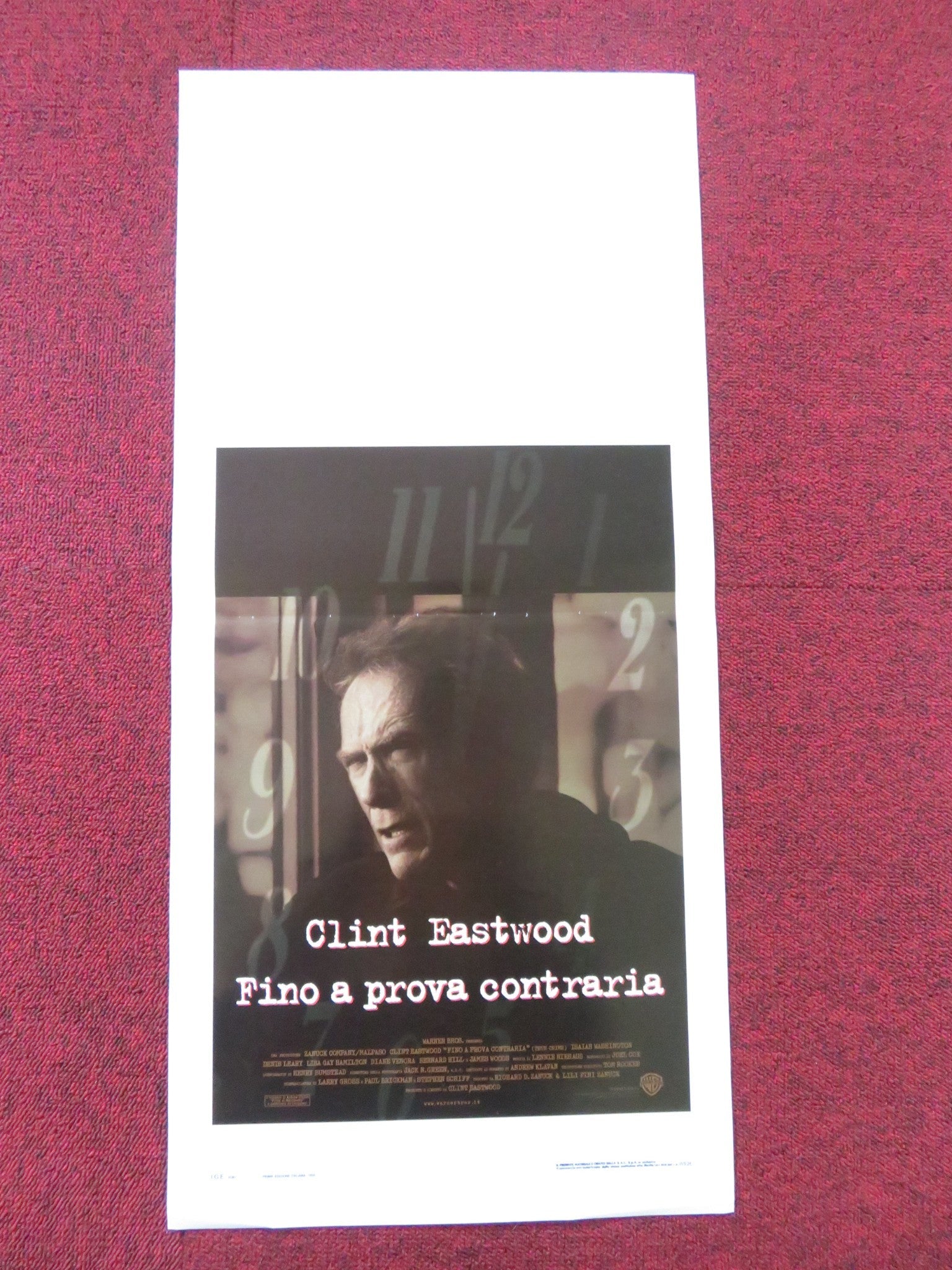 TRUE CRIME ITALIAN LOCANDINA POSTER CLINT EASTWOOD JAMES WOODS 1999 Rendezvous Cinema Movie posters