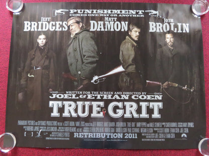 TRUE GRIT UK QUAD (30"x 40") ROLLED POSTER JEFF BRIDGES H.STEINFELD M.DAMON 2010 Rendezvous Cinema Movie posters
