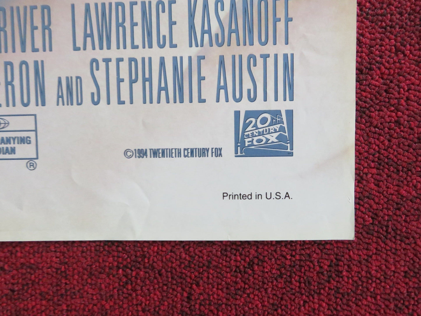 TRUE LIES - VERSION B FOLDED US ONE SHEET POSTER ARNOLD SCHWARZENEGGER 1994 Rendezvous Cinema Movie posters