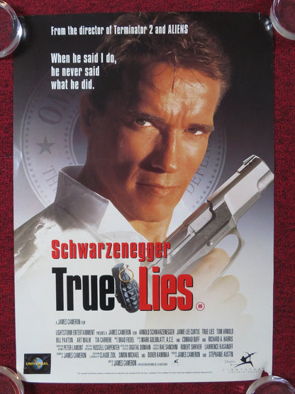 TRUE LIES VHS POSTER ARNOLD SCHWARZENEGGER JAMIE LEE CURTIS 1994 Rendezvous Cinema Movie posters