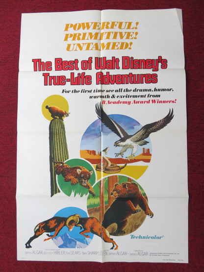 TRUE LIFE ADVENTURE THE AFRICAN LION FOLDED US ONE SHEET POSTER DISNEY 1975 Rendezvous Cinema Movie posters