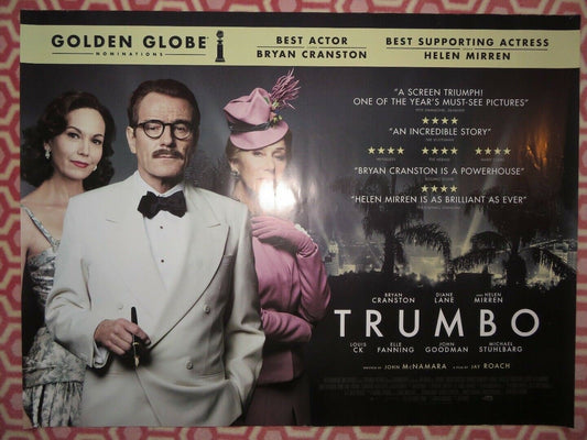 TRUMBO QUAD (30"x 40") ROLLED POSTER BRYAN CRANSTON DIANE LANE HELEN MIRREN - Rendezvous Cinema