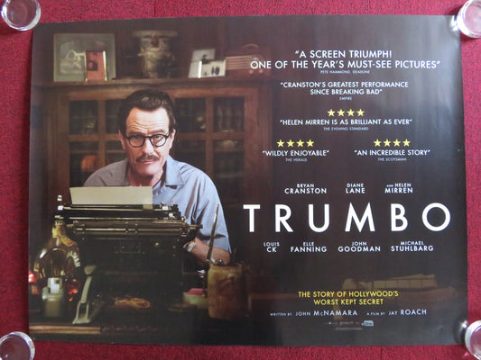 TRUMBO UK QUAD (30"x 40") ROLLED POSTER BRYAN CRANSTON MICHAEL STUHLBARG 2015 Rendezvous Cinema Movie posters