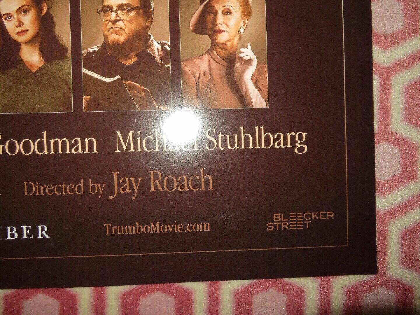 TRUMBO US ONE SHEET ROLLED POSTER JOHN GOODMAN ELLE FANNING 2015 Movie posters