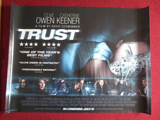 TRUST UK QUAD (30"x 40") ROLLED POSTER CLIVE OWEN CATHERINE KEENER 2010 Rendezvous Cinema Movie posters
