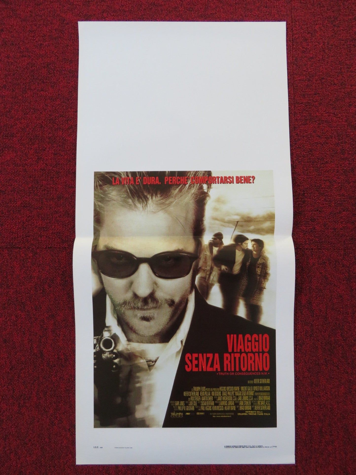 TRUTH OR CONSEQUENCES N. M. ITALIAN LOCANDINA POSTER KIEFER SUTHERLAND 1998 Rendezvous Cinema Movie posters