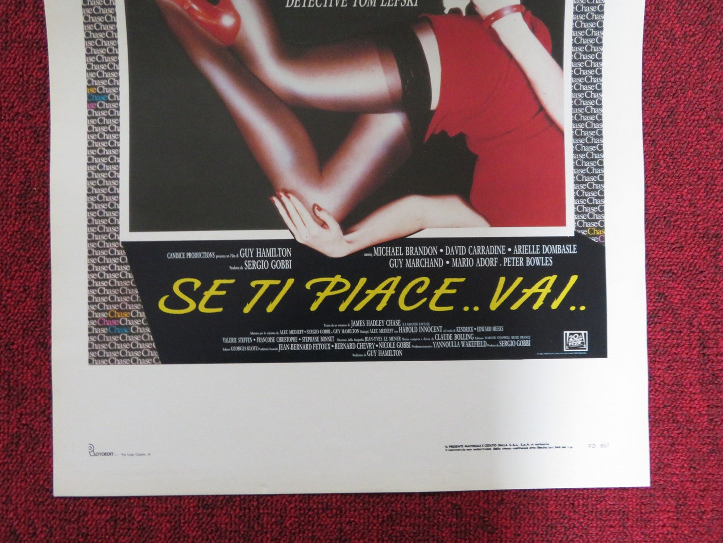TRY THIS ONE ON FOR SIZE ITALIAN LOCANDINA POSTER M. BRANDON D. CARRADINE 1989 Rendezvous Cinema Movie posters