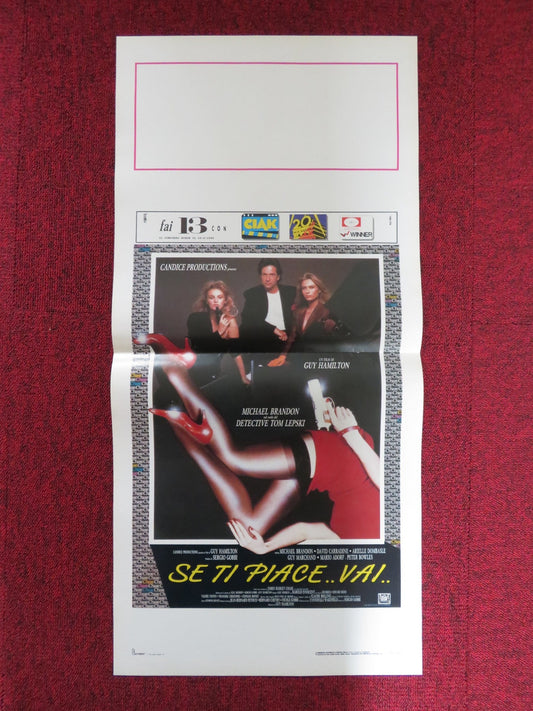 TRY THIS ONE ON FOR SIZE ITALIAN LOCANDINA POSTER M. BRANDON D. CARRADINE 1989 Rendezvous Cinema Movie posters