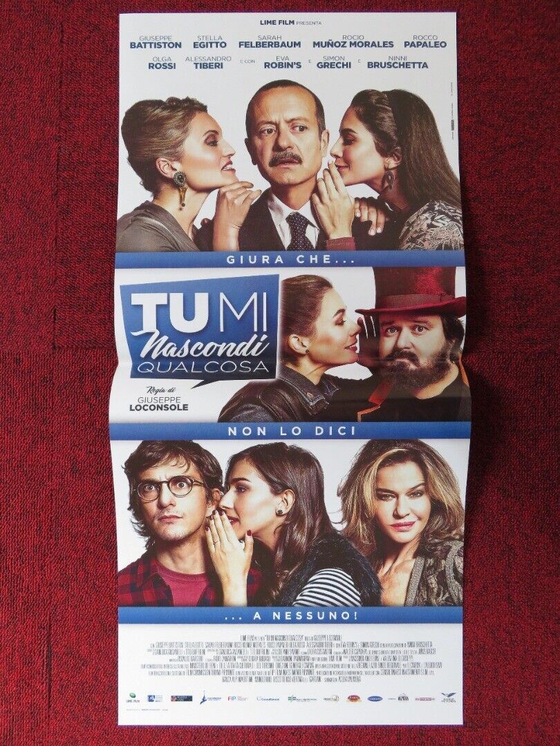 TU MI NASCONDI QUALCOSA ITALIAN LOCANDINA (27"x12.5") POSTER ROCCO PAPLEO 2018 Movie posters