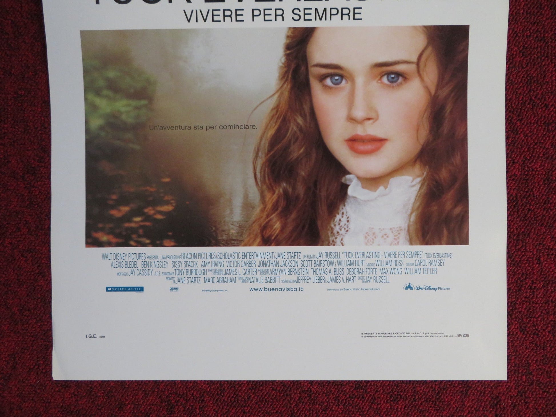 TUCK EVERLASTING ITALIAN LOCANDINA POSTER WILLIAM HURT ALEXIS BLEDEL 2002 Rendezvous Cinema Movie posters