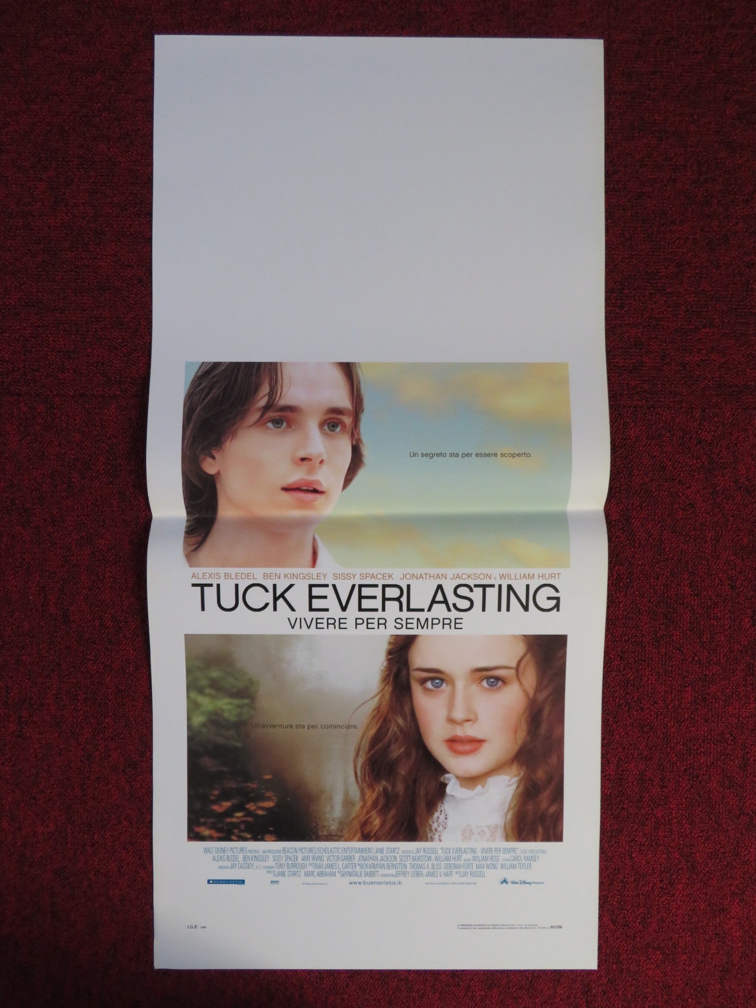 TUCK EVERLASTING ITALIAN LOCANDINA POSTER WILLIAM HURT ALEXIS BLEDEL 2002 Rendezvous Cinema Movie posters
