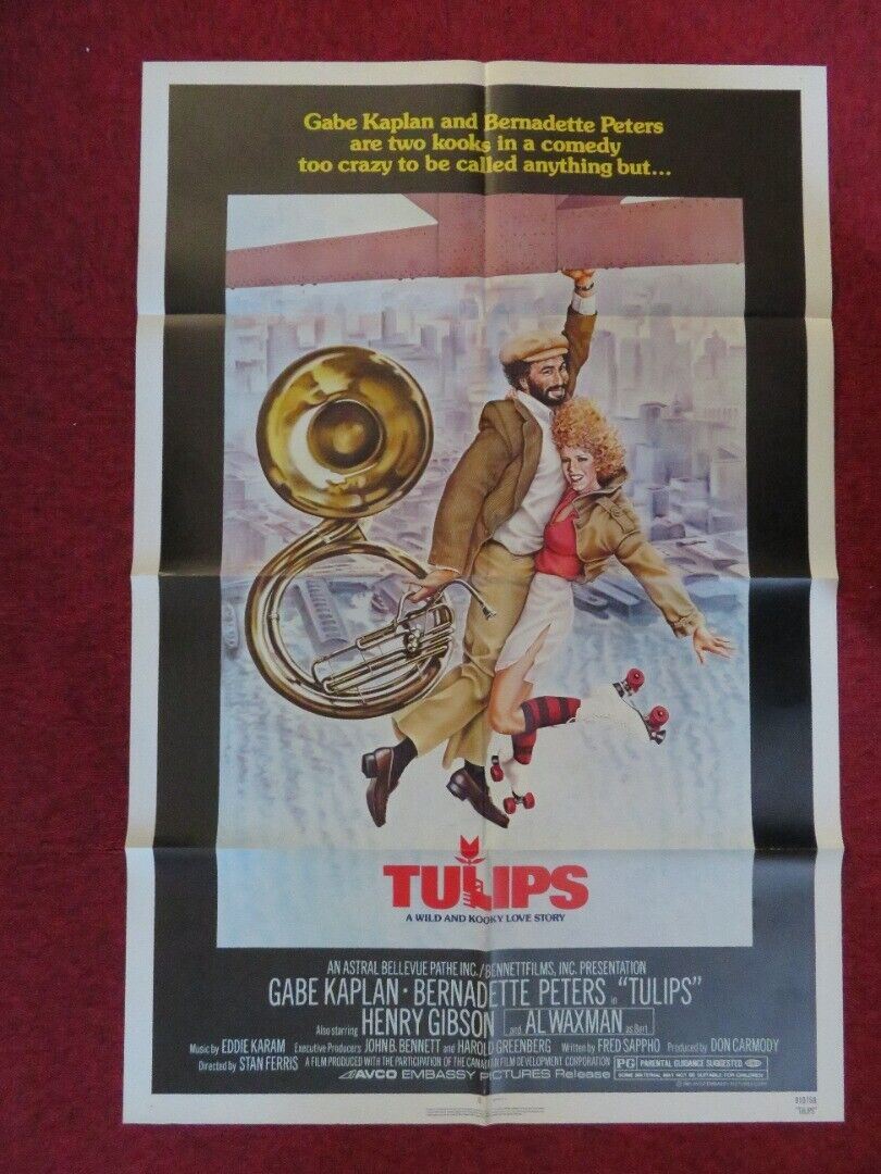 TULIPS FOLDED US ONE SHEET POSTER GABE KAPLAN BERNADETTE PETERS 1981 Movie posters