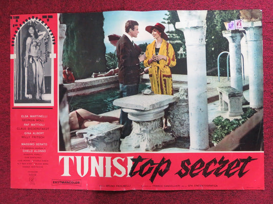 TUNISI TOP SECRET ITALIAN FOTOBUSTA POSTER ELSA MARTINELLI 1959 Rendezvous Cinema Movie posters